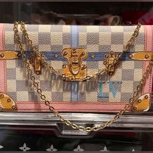 2018 Louis Vuitton - Rare Damier Azur Summer
Trunks Pochette Weekend Chain